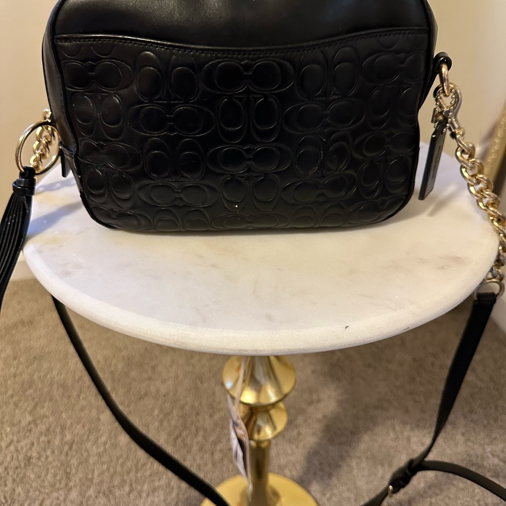 Coach Black Leather Crossbody Bag